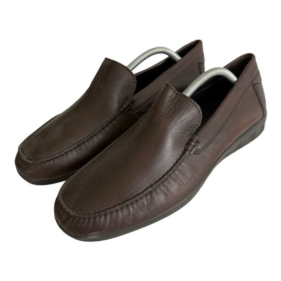 Ecco S Lite Moc Loafers Mens 44/10-10.5 Brown Leather Venetian Slip On  Shoes main image 9
